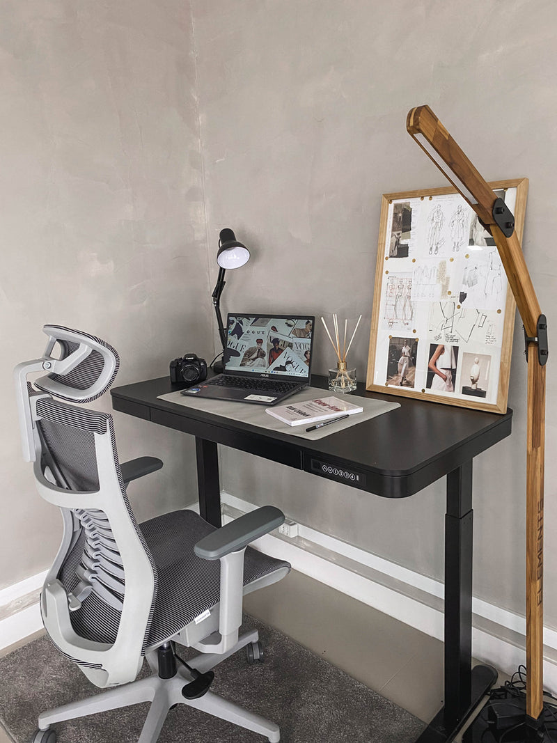 Cadeira De Escritório Ergonômico Cinza Elements Vertta Pro