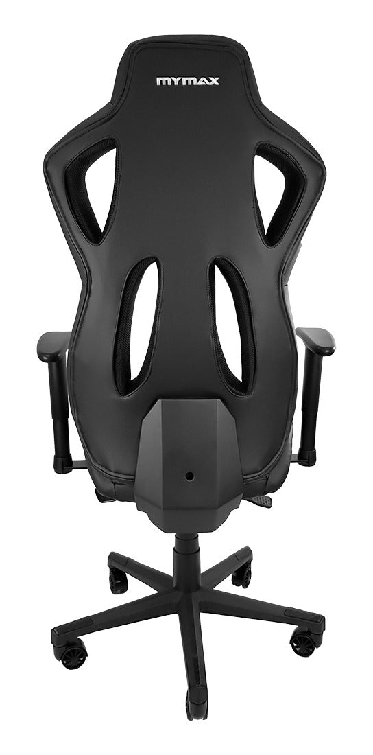 Cadeira de escritório Mymax MX11 gamer ergonômica preta com estofado em tecido sintético