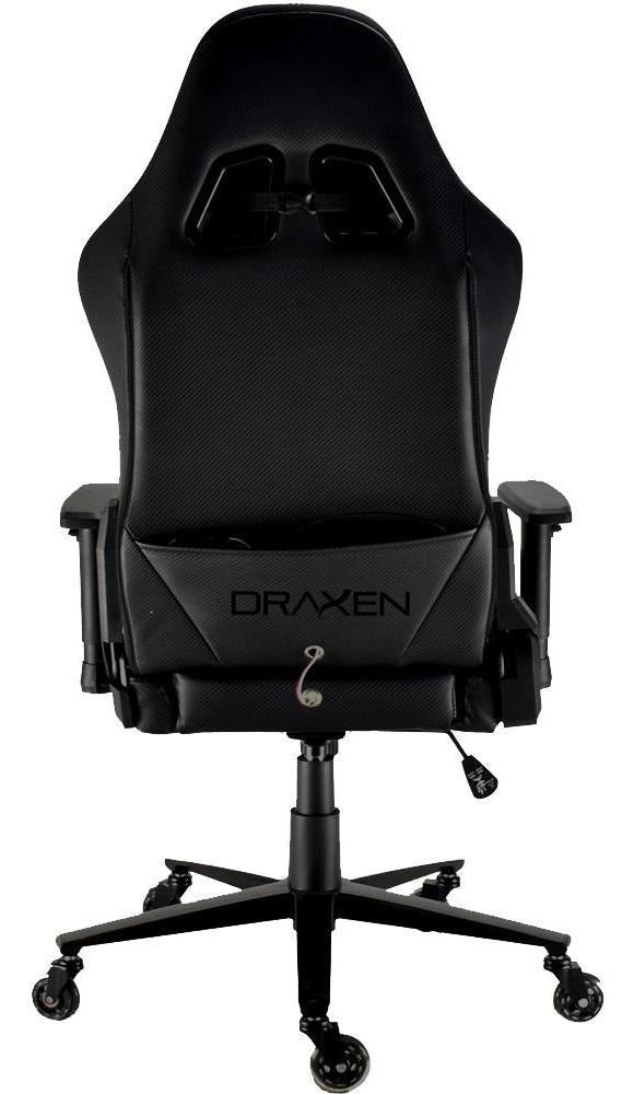 Cadeira de escritório Draxen DN1 25.010.327 gamer ergonômica  preta com estofado de couro sintético