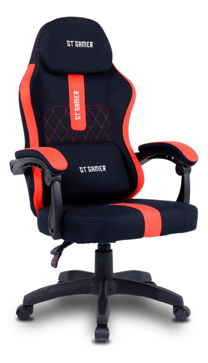 Cadeira Gamer Giratória Ergonômica Cor Preto e Vermelho GT Mars Goldentec
