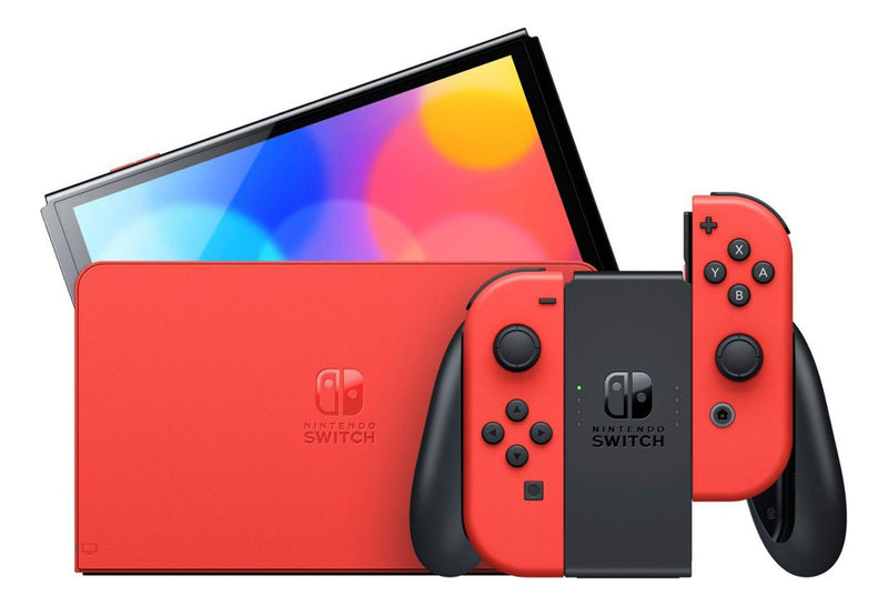 Nintendo Switch Oled 64gb Edição Especial Mario Vermelho Cor Vermelha