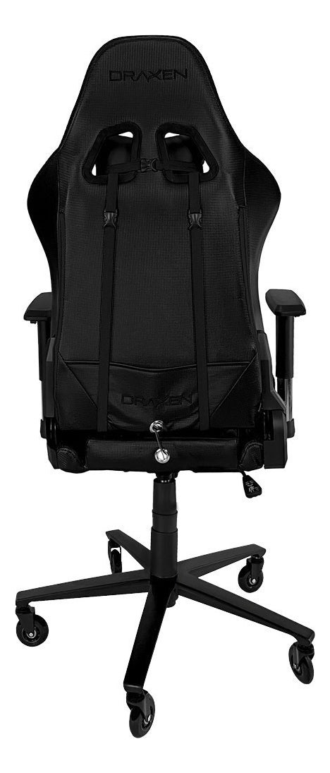 Cadeira de escritório Draxen DN1 25.010.327 gamer ergonômica  preta com estofado de couro sintético