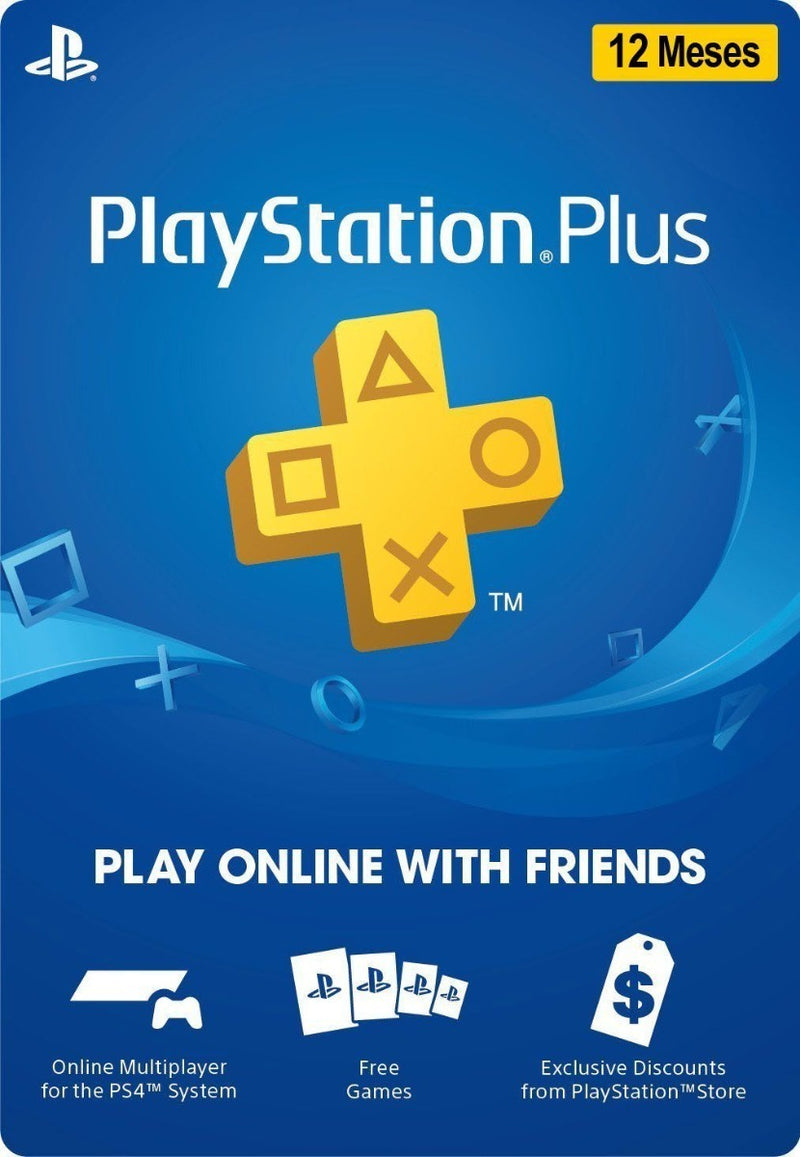 Cartão Digital PlayStation Plus 12 Meses Brasil - Ps3, Ps4, Ps5