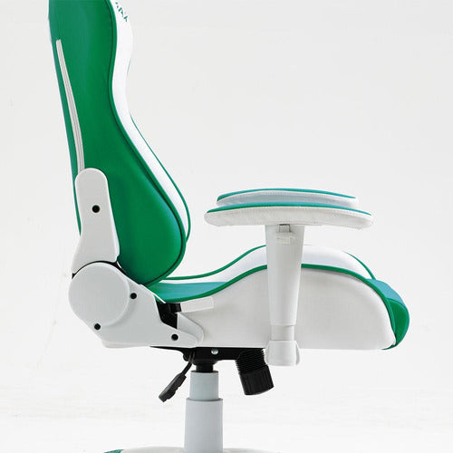Cadeira Gamer Mx5 Giratória Branco E Verde - Mymax Material do estofamento Couro sintético