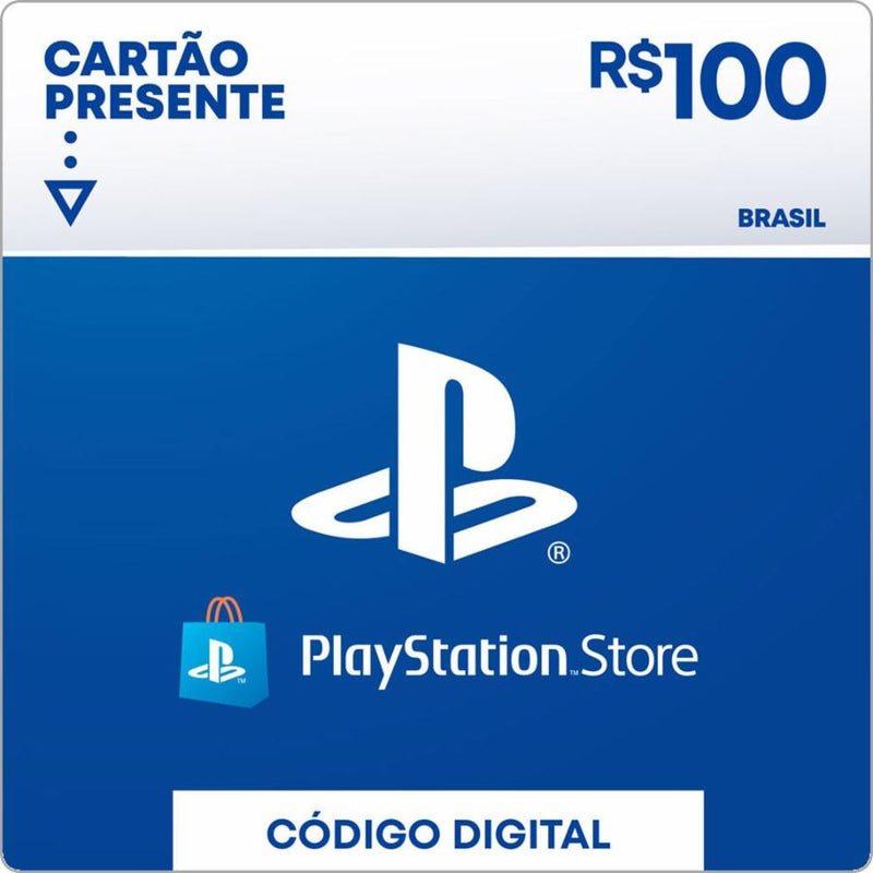 Cartão Presente Playstation Sony 100 Reais Brasil