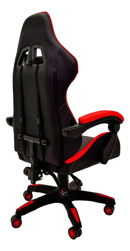 Cadeira de escritório EFA GAMING R gamer ergonômica vermelha com estofado de couro sintético