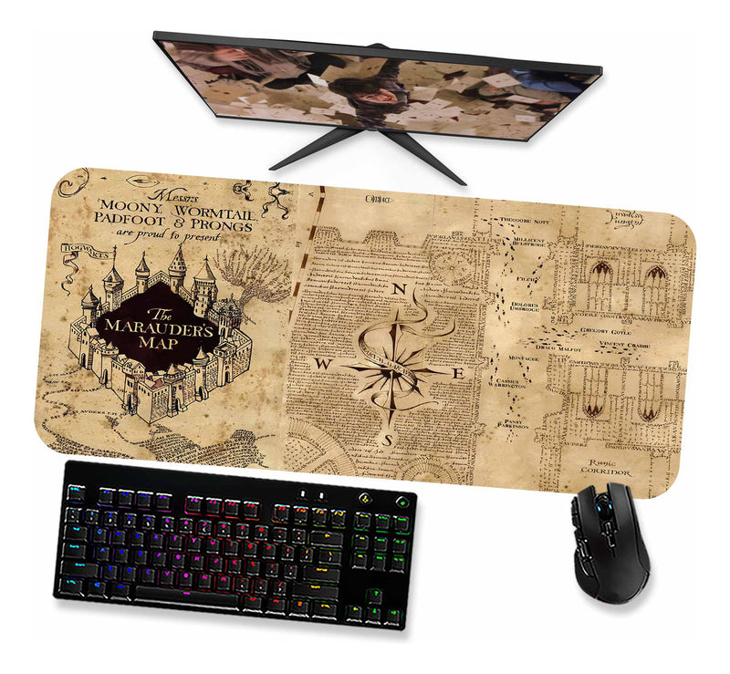 Mouse Pad Gamer 90x40cm - Harry Potter - Mapa Do Maroto 1