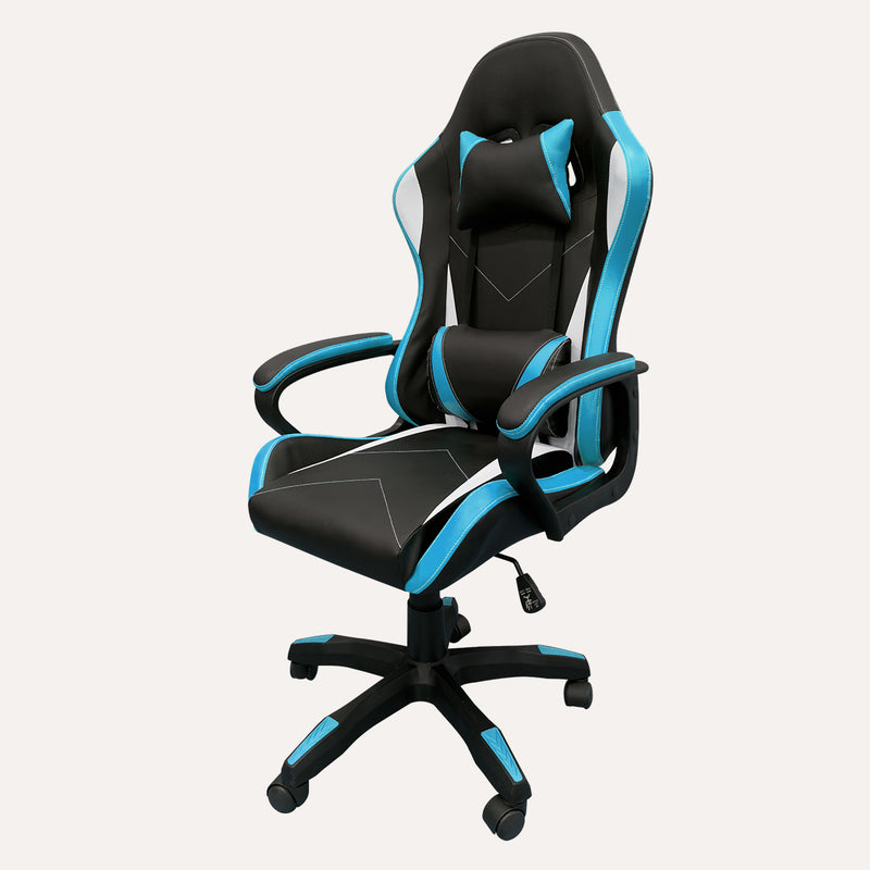 Cadeira Gamer Barata Jogo Altura Regulável Cor Azul Material Do Estofamento Couro Sintético Python Fly