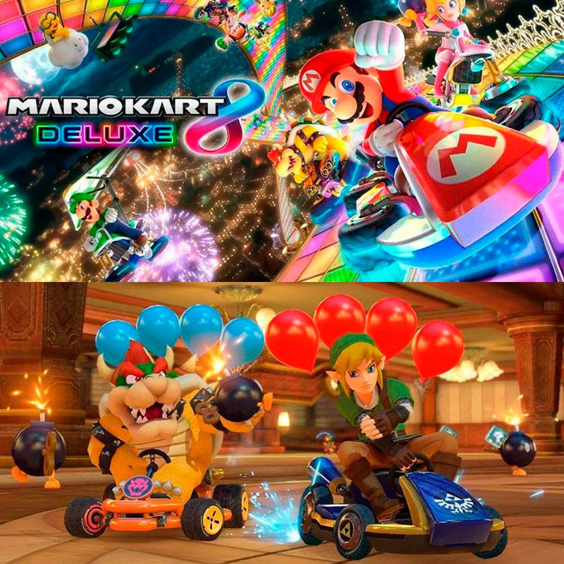Console Nintendo Switch V2 32gb Mario Kart 8 Deluxe Cor Vermelho/Azul/Preto