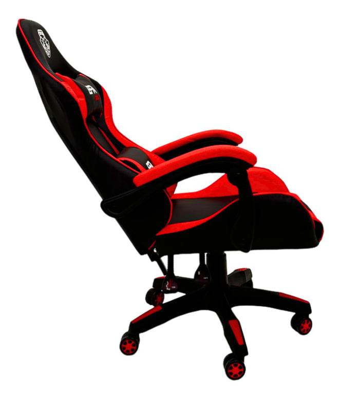 Cadeira de escritório EFA GAMING R gamer ergonômica vermelha com estofado de couro sintético