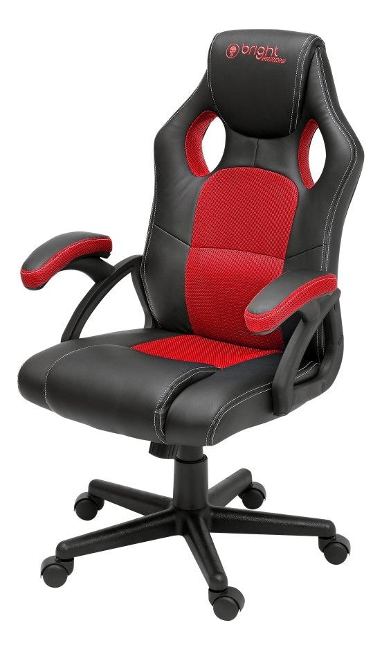 Cadeira Gamer Bright Ergonômica Reclinável - 602 Vermelho Material do estofamento ABS com tecido