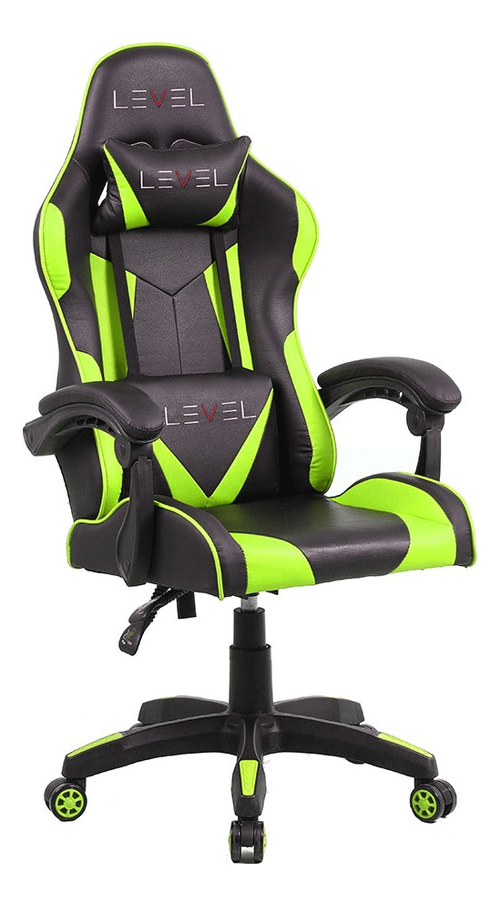 Cadeira Gamer Reclinável Ergonômica Giratória Level Lv-c01dn Cor Verde Material Do Estofamento Sintético Pu