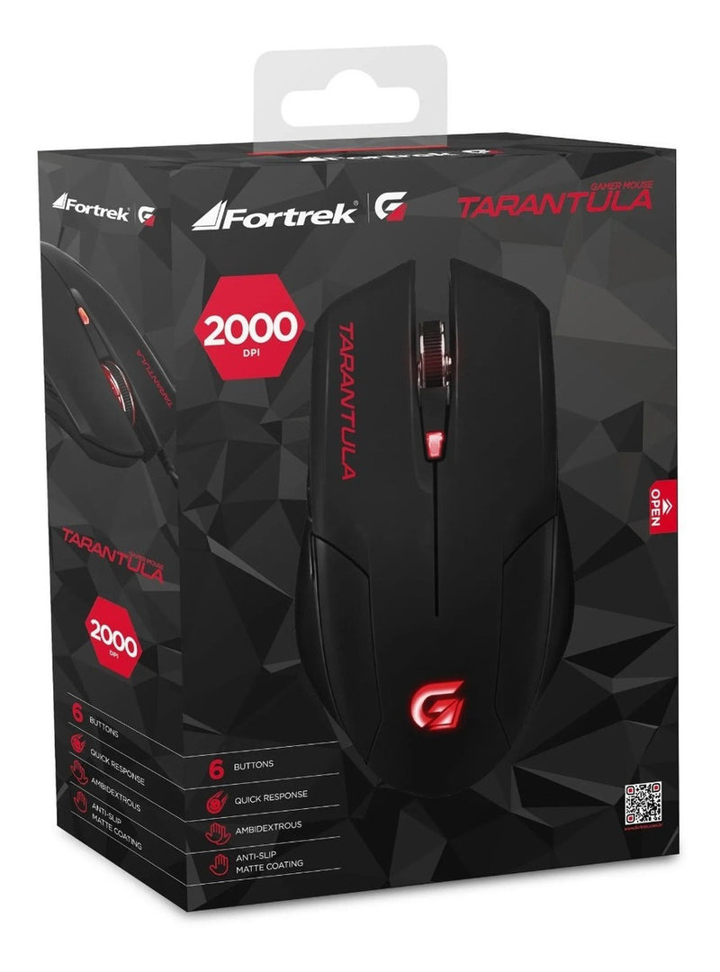 Mouse para jogo Fortrek Spider Tarantula OM-702 preto
