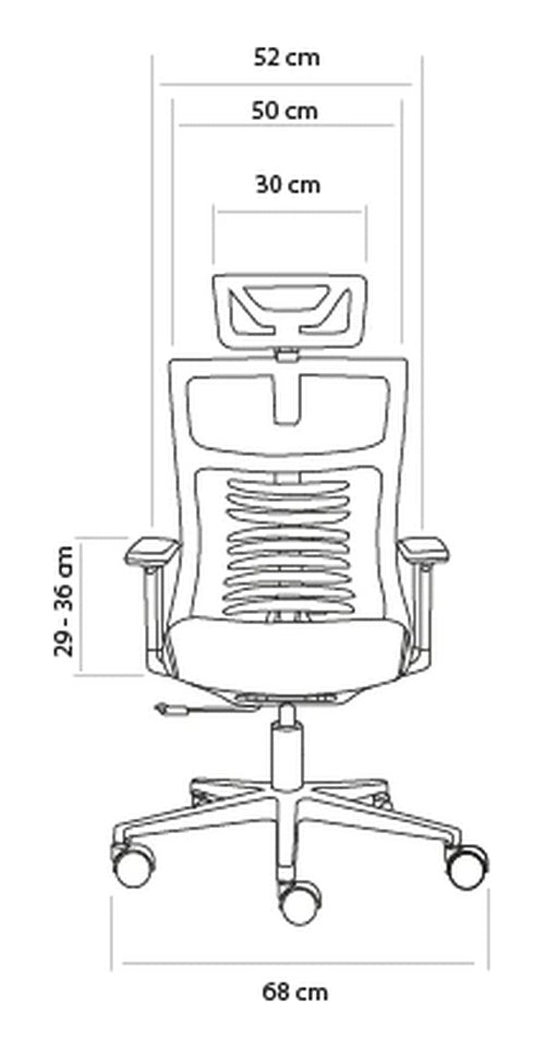 Cadeira De Escritório Ergonômico Cinza Elements Vertta Pro