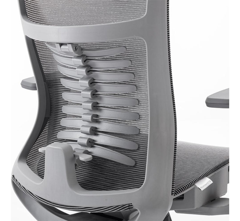 Cadeira De Escritório Ergonômico Cinza Elements Vertta Pro