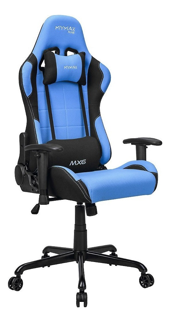 Cadeira Gamer Mx6 Giratória Azul E Preto Mymax