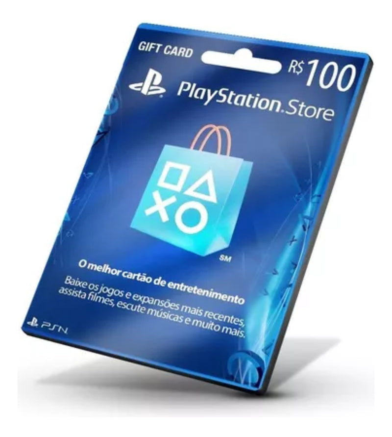 Cartão Presente Playstation Sony 100 Reais Brasil