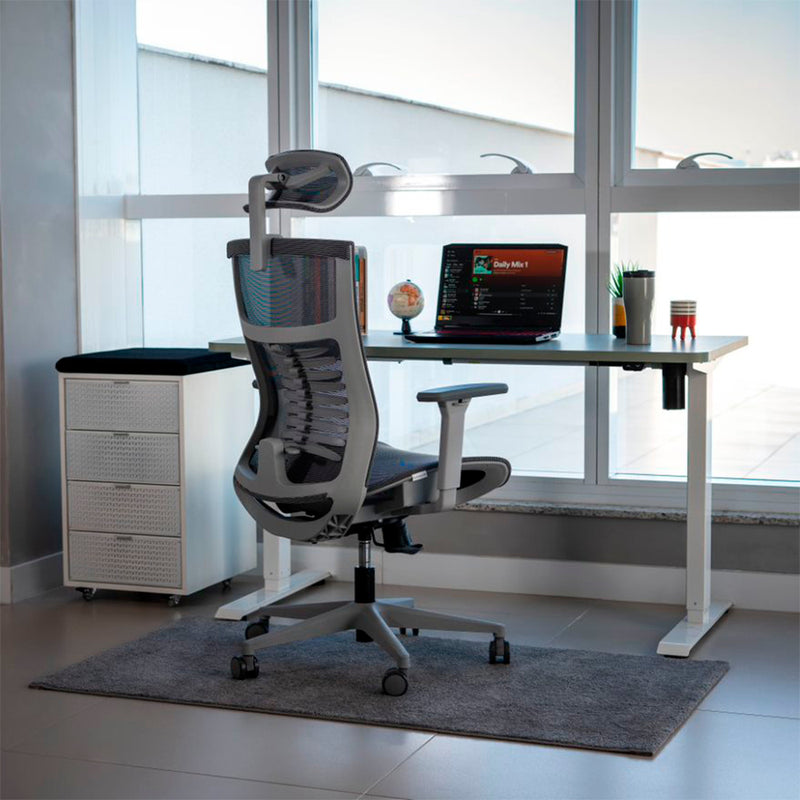 Cadeira De Escritório Ergonômico Cinza Elements Vertta Pro