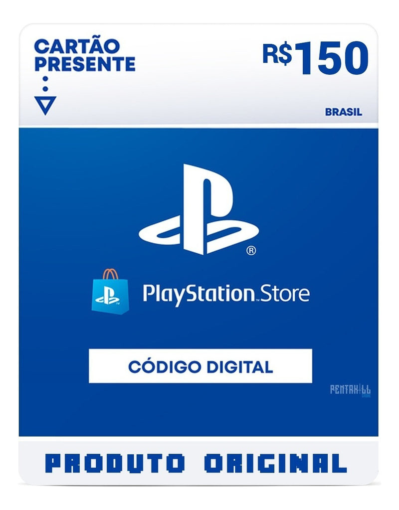 Cartão Playstation Brasil Reais Gift Card Sony Digital 150