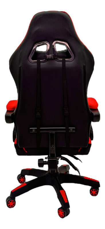 Cadeira de escritório EFA GAMING R gamer ergonômica vermelha com estofado de couro sintético