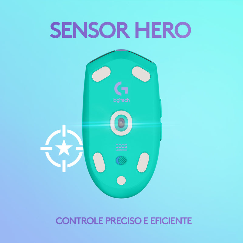 Mouse Sem Fio Para Jogos G305 Lightspeed Verde Logitech G