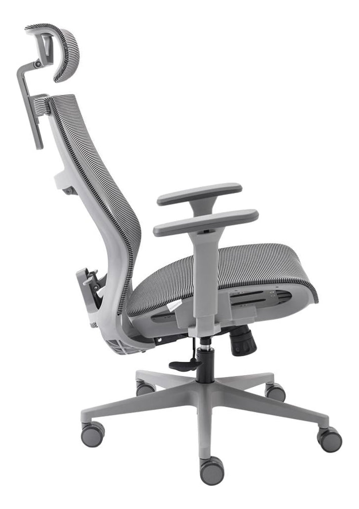 Cadeira De Escritório Ergonômico Cinza Elements Vertta Pro