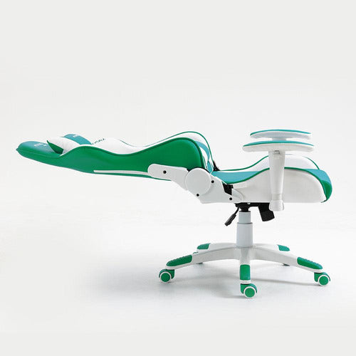 Cadeira Gamer Mx5 Giratória Branco E Verde - Mymax Material do estofamento Couro sintético