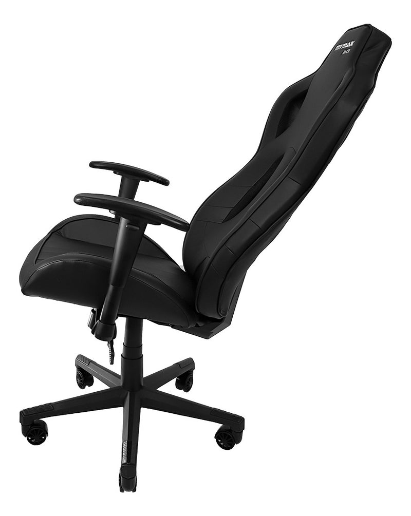 Cadeira de escritório Mymax MX11 gamer ergonômica preta com estofado em tecido sintético