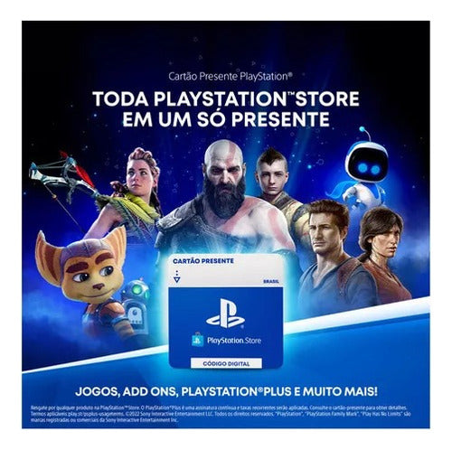 Giftcard Playstation Cartao Psn Card Brasil R$ 410 Reais