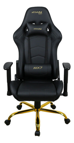 Cadeira Gamer Mymax Mx7 Preto Gold Edition