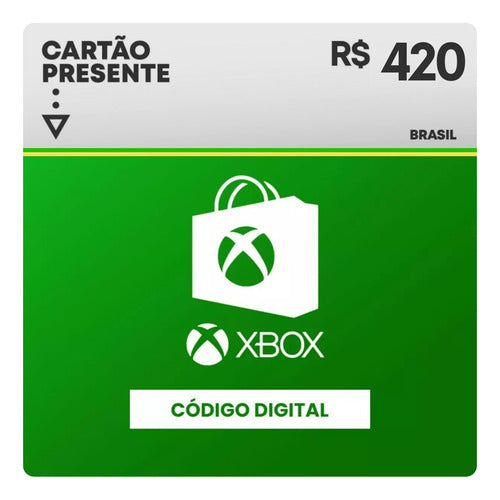 Cartao Presente Xbox Gift Card Br R$ 420 Reais