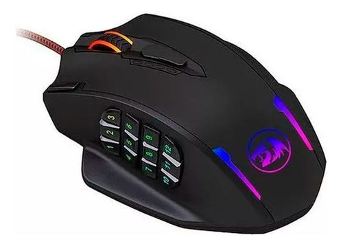 Mouse Para Jogo Redragon Impact M908 Preto