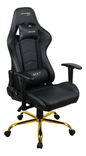 Cadeira Gamer Mymax Mx7 Preto Gold Edition