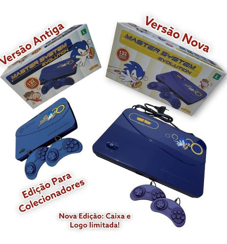 Console Tectoy Sega Master System Evolution Azul Novo Nf