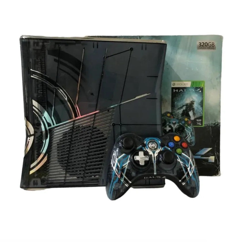 Console Xbox 360 Slim 320GB (Edição Limitada: Halo 4) - Microsoft + 1 Controle + 3 Jogos