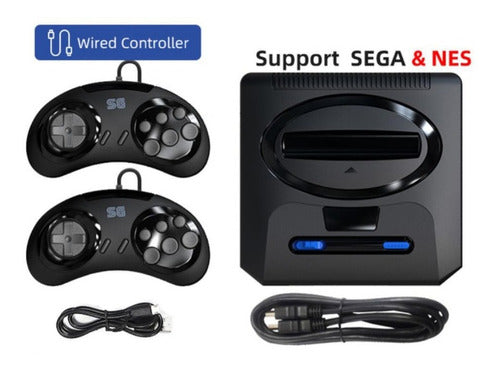 Mega Drive + Nes - 2 Controles 6 Botões Jogos Tv