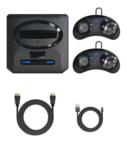 Mega Drive + Nes - 2 Controles 6 Botões Jogos Tv