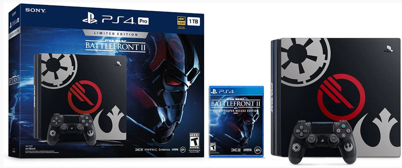 PlayStation 4 Pro 1TB Limited Console Star Wars Battlefront 2 PS4