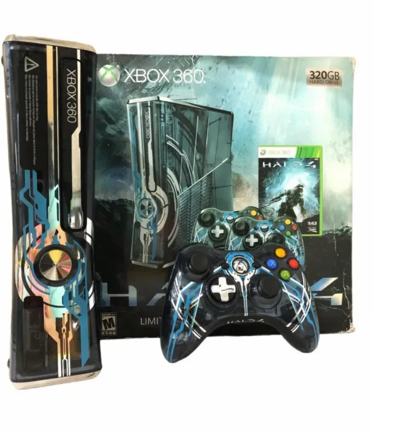 Console Xbox 360 Slim 320GB (Edição Limitada: Halo 4) - Microsoft + 1 Controle + 3 Jogos